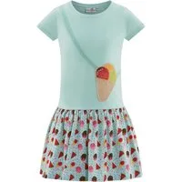 happy girls Jerseykleid vorne mit applizierter Umhängetasche mit Pailletten