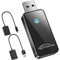 Salcar Wireless Adapter Auto Kabelloser Android USB Dongle mit Dualband WiFi Adapter zu USB Typ A, Kompatibel mit Android 11 oder höher & Android Auto
