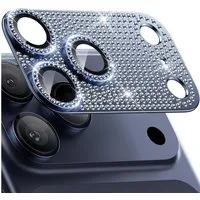 Wigento Handyhülle Für Apple iPhone 17 Pro Max Kamera Diamant Design Schutz Metall Blau, Aluminiumlegierung, hohe Lichtdurchlässigkeit, Anti-Fingerprint