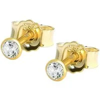 NKlaus Paar Ohrstecker Paar Winzige Ohrstecker 2,0mm Gelbgold 333 8 Karat (Paar)