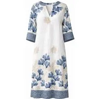 ITALY VIBES Sommerkleid - Kleid Damen - Midikleid - Tunikakleid - Shirtkleid mit Print ONE SIZE / passend für Größe M - XXL