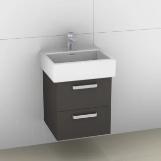 Artiqua 415 Waschtischunterschrank für Living City 817431 Stahlgrau, 415-WU2L-L5-7142-88 415-WU2L-L5-7142-88
