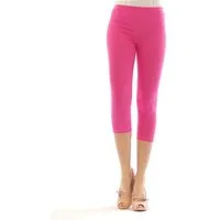 SYS Caprileggings Damen 3/4 Capri Leggings Leggins kurze Knie Hose Baumwolle