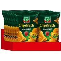 funny-frisch Knabberei, funny frisch Chipsfrisch ungarisch mit rauchigem Paprika 40g 12er Pack