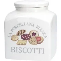 La Porcellana Bianca Vorratsdose Keksdose groß eckig Gebäckdose Plätzchendose 3,5l, Porzellan, (3-tlg), in Geschenkebox