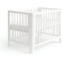 Baby-Delux Babybett Lio Schutzgitter umbaubar, Kinderbett 60x120 weiß Barriere Kiefer Matratze