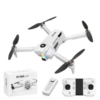 XKJ KY105 WiFi FPV with HD Dual Camera Optical Flow Positioning LED Light Brushless Foldable RC Drone Quadcopter RTF