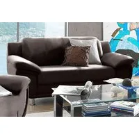 TRENDMANUFAKTUR 2-Sitzer Rondo, Breite 178 cm, breite Armlehnen, Füße chromfarben, Couch wahlweise mit Federkern und in verschiedenen Bezügen bestellbar