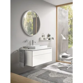 Duravit DuraSquare Aufsatzbecken 60cm weiss mit L-Cube Konsolenwaschtischunterbau 102 x 55 cm weiß hochglanz