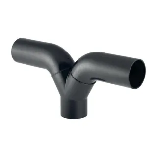 Geberit Pe Hosenabzweig 367458161 DN 100/100, 2x90Grad, mit langen Schenkeln, PE-HD
