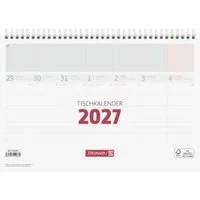 Baier & Schneider Tischkalender Tischkalender 2027 Wochenplaner mit Stundeneinteilung weiß
