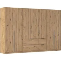 OTTO home Drehtürenschrank Kleiderschrank Schrank Garderobe AGORDO mit Dekor- oder Hochglanzfront (in zwei Griff-Farben, Breite 315 cm) mit Außenschubkästen, Serie in 7 Breiten und 2 Höhen MADE IN GERMANY