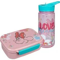 Scooli Lunchbox Brotzeitdose & Trinkflasche, Minnie Mouse, Kunststoff, (Set, 2-tlg), mit Trinkflasche