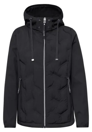 Street One - Kurze Softshell Jacke mit Kapuze und Steppung blau - Gr. - 38