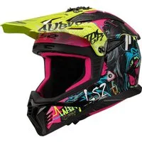 LS2 Motocrosshelm MX708 Fast II Gorilla Motocross Helm, Notfallsystem-Polsterung (EQRS)