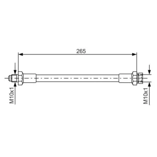 Bosch Bremsschlauch hinten links Citroen Fiat Peugeot Renault