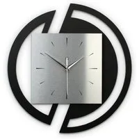Kreative Feder Wanduhr Runde 3D Designer-Wanduhr „Silver“ in modernem Metallic-Look (ohne Ticken, Funk- oder Quarzuhrwerk, elegant, außergewöhnlich, modern)
