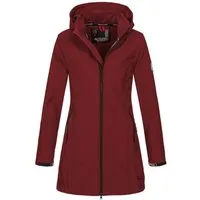 Alessandro Salvarini Softshelljacke Alessia lang mit abnehmbarer Kapuze