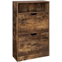 VASAGLE Schuhschrank Schuhregal Mit 2 oder 3 Klappen und zusätzlichen Fächern, Höhe 102/139 cm
