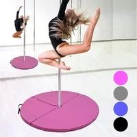 TRUTZHOLM Fitnessmatte Pole Dance Matte Ø 120 cm Stärke 5 cm Tanzstangenmatte faltbar pink (1-St), Passend für alle gängigen Pole Dance Stangen