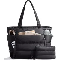 nsihing Umhängetasche Handtasche Damen Shopper Schultertasche Damen Tote Bag, Puffer-Tragetasche für Damen, leichte, bauschige Arbeitshandtasche
