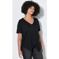 Angel of Style Druckbluse Blusenshirt Leo Ausbrenner-Jersey Zipfelsaum