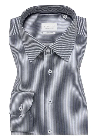 ETERNA - Hemd Twill Langarm navy - Gr. - 39/Langarm - 65cm