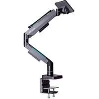 Single RGB Gaming Monitor Arm, Monitorhalterung schwarz, für Monitore 17" - 49"