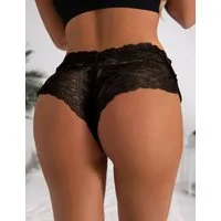 CHRISTINE LE DUC Shorts Spitzen-Slip - Schwarz