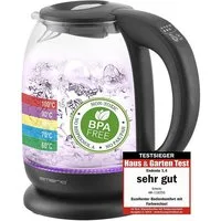 Emerio Wasserkocher WK-119255 mit Temperaturwahl, 2200 W