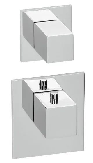 Herzbach Logic XL 1/1+ Farbset 2 Blenden eckig 2 Griffe eckig Chrom, 11.521010.2.01 11.521010.2.01