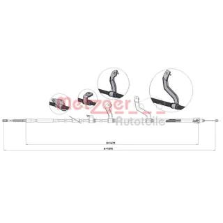 Metzger Handbremsseil hinten rechts Kia Ceed Pro 17.6074
