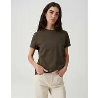 OPUS T-Shirt Serz Regular aus Organic Cotton lockerer Schnitt, mit Herzstickerei