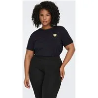ONLY CARMAKOMA T-Shirt CARKITA LIFE S/S LOGO TOP JRS NOOS Baumwolle, regular fit