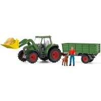 Schleich® Spielwelt FARM WORLD, Traktor mit Anhänger (42608)