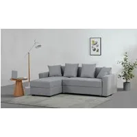 Ecksofa KILLAM, 217 cm, L-Form, mit Schlaffunktion u. Bettkasten, Schlaffunktion u. Bettkasten, links/rechts, Cord und Webstoff