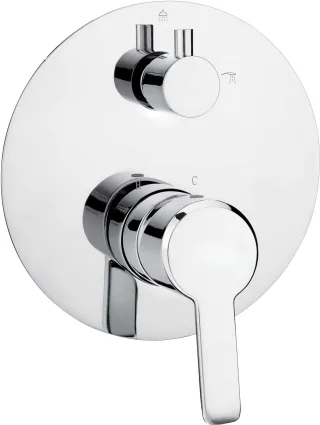 Neuesbad Serie 200 Unterputz-Brausearmatur mit Umsteller, Chrom NB1DEBQA044P1