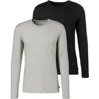 H.I.S Langarmshirt (Packung, 2er-Pack) Doppelpack Unterziehshirt aus Baumwoll-Mix