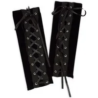 Fries Armstulpen Armstulpen Schwarz Pirat Hexe Halloween Karneval Fasching Cosplay Mit Schnürung