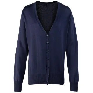 Premier - Strickjacke V-Ausschnitt für Damen (Marineblau)