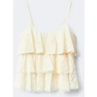 Gina Tricot Spitzentop Lace frill singlet - Spitzentop - Top Damen