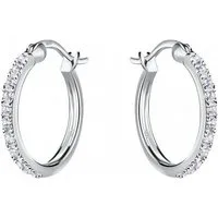 ALEXANDER YORK Paar Creolen Zirkonia mit French Lock, 2-tlg., 925 Sterling Silber