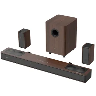 Hiwill-Audio A534 Dolby Atmos Soundbar 800W 5.3.4CH bluetooth Surround Sound System 2 Wired Rear Speakers with 6.5-inch