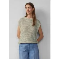 s.Oliver Kurzarmpullover Strickpullover Relaxed-Fit-Pullunder aus Ajourstrick