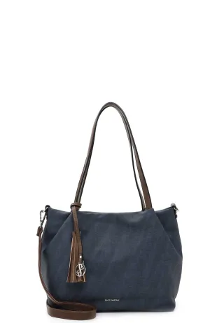 EMILY & NOAH - Shopper E&N Elke blue/taupe 509 - Gr. - OS