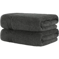 HAMMETEX Saunatuch Hammetex 2er Set extra große Saunatücher, Frottier (Packung, 2-St), 100% Baumwolle – Weich & Saugfähig – Luxuriöse Große Spa-Badetücher