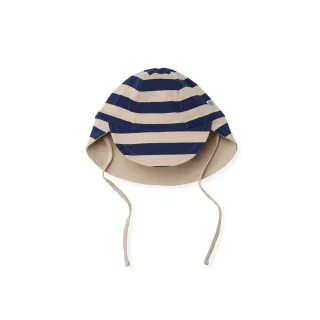 Cloby Wendbarer Sonnenhut Navy Stripe/Sandy Beach - 18 bis 36 Monate