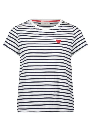 CARTOON - Kurzarm-Shirt weiß/dunkelblau - Gr. - 34