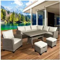 BRAST Gartenlounge-Set Hacienda, bis zu 10 Personen, viele Farben inkl. Kissen & Abdeckung, (1-tlg), TÜV geprüft Outdoor Loungemöbel
