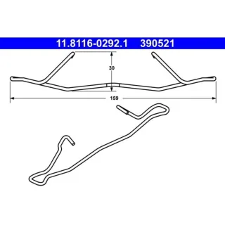 ATE Feder f?r Bremssattel vorne Opel Astra G H Combo Corsa Vectra Omega Meriva